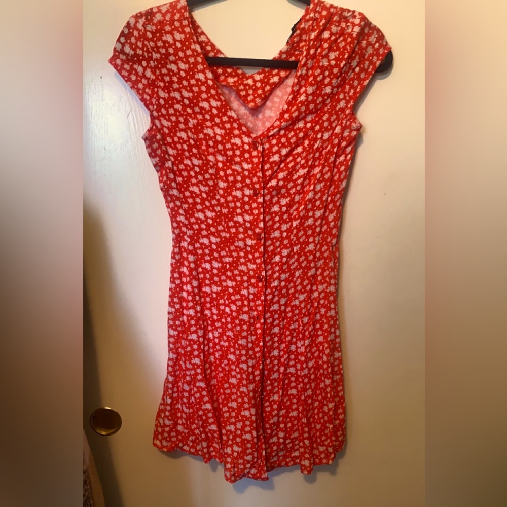 Buttoned Short Dress